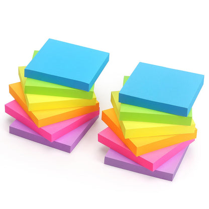 Early Buy Sticky Notes 3 in x 3 in,6 Bright Color, 6 Pads, 100 Sheets/Pad