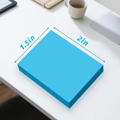 (54 Pads) 9 Bright Colors Sticky Notes 1.5x2in, Suitable for School, Office