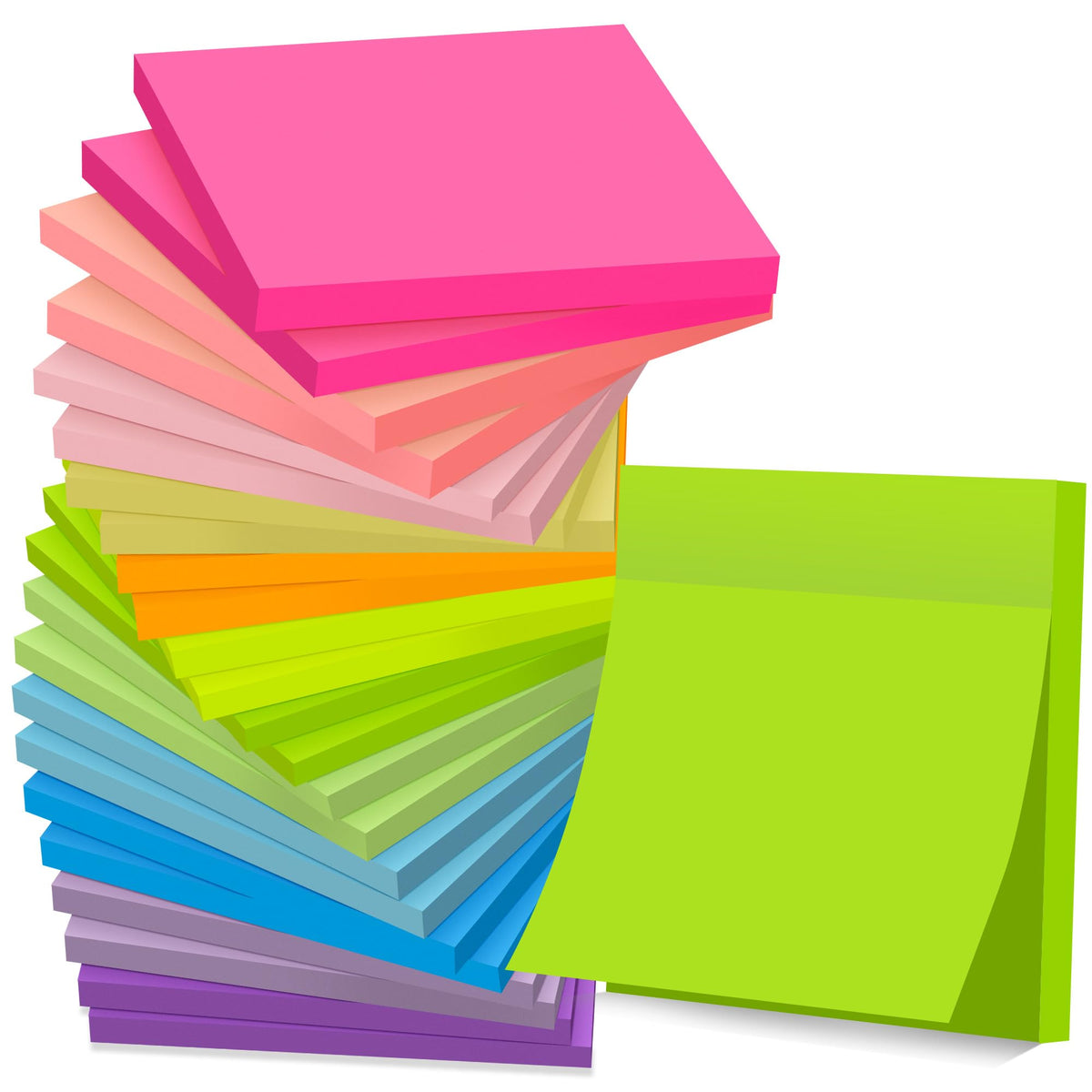 (18 Pads) Sticky Notes 3 x 3 in, Yellow Self-Stick Pads, Strong Adhesive