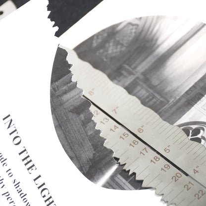 Metal Irregular Edges Ruler for Paper Tearing, 12" Measuring Tool