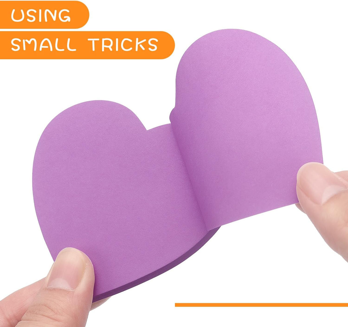 SIMONA Heart Shape Sticky Notes 3x3 in 8 Color Bright Colorful Sticky Pad