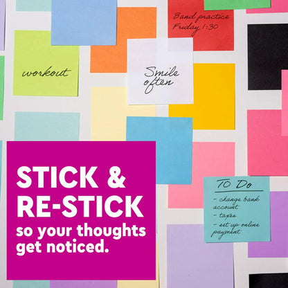 Post-it Super Sticky Notes, 3 x 3 in, Power Pink, 5 Pads, 90 Sheets/Pad