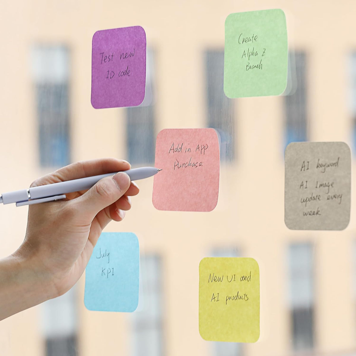 Mr. Pen- Sticky Notes, 2.8"x2.8", 12 Pads, 720 Sheets, Pastel Color