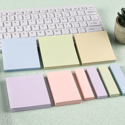 BAYTORY 6 Pads Pastel Sticky Notes, Self-Stick Note (3x3 & 3x2 & 3x0.7 in)