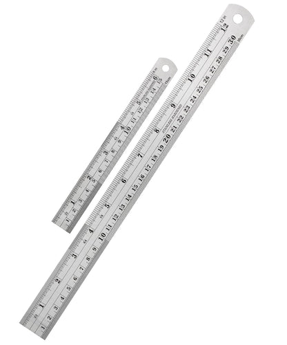 Mr. Pen- Metal Straight Edge Ruler, 6 pcs, 6", 8", 10", 12", 14", 16"