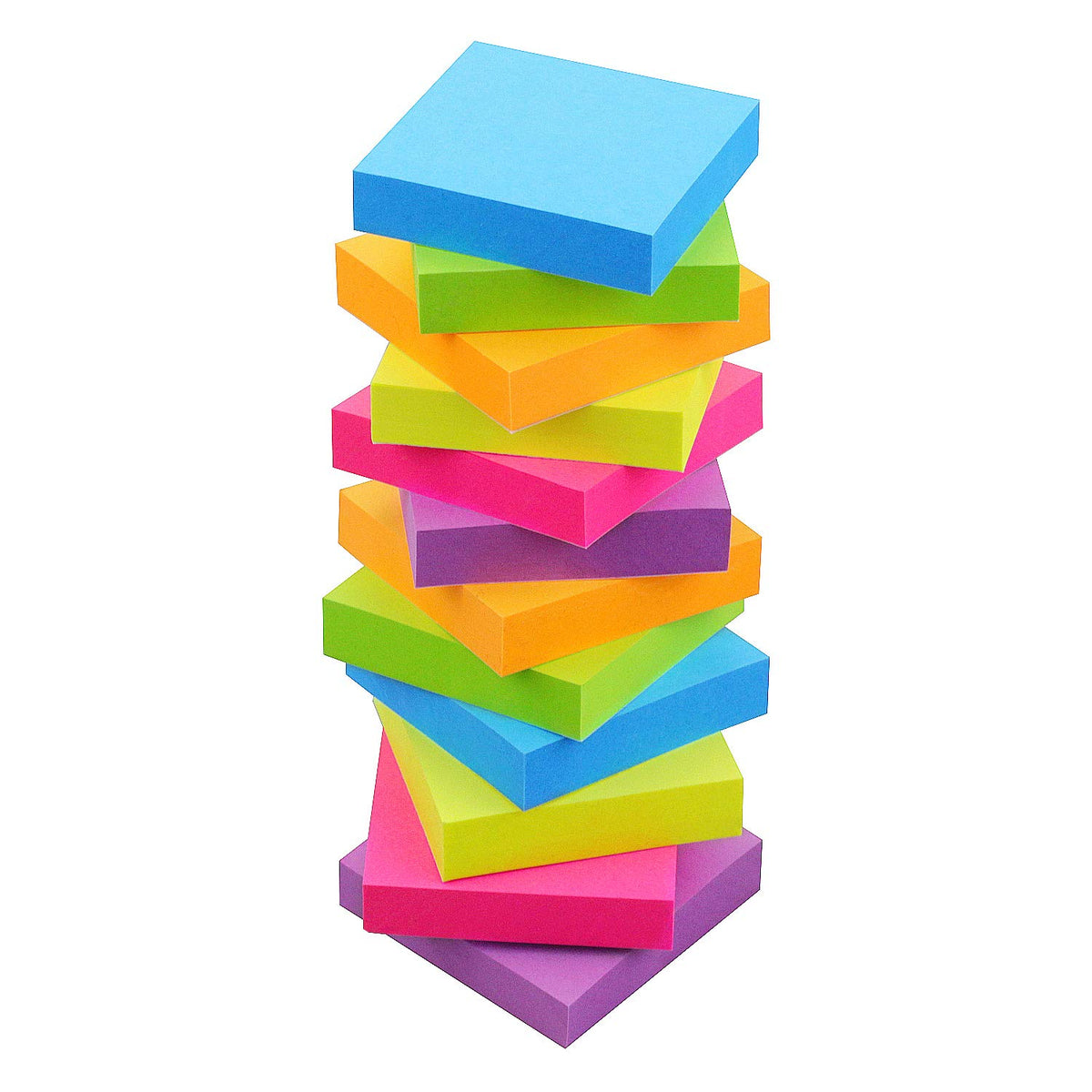 SIMONA Sticky Notes 2x2 Inch, Sticky Pads 6 Colors 12 Pads 1200 Sheets