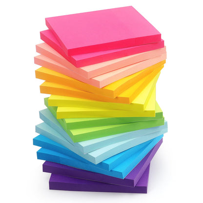 Early Buy 24 Pack Sticky Notes, 3×3 in, 8 Bright Colors, 60 Sheets/Pad
