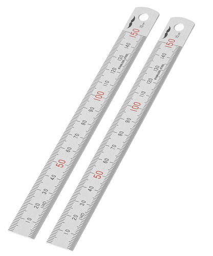 Mr. Pen- Machinist Ruler, 3 Pack, 6 Inch, Stainless Steel Metric & Imperial