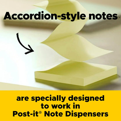 Post-it Pop-up Notes, 3 x 3 in, Canary Yellow, 24 Pads, 100 Sheets/Pad