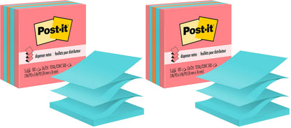 Post-it Pop-up Notes, 3 x 3 in, Assorted Brights, 5 Pads, 100 Sheets/Pad