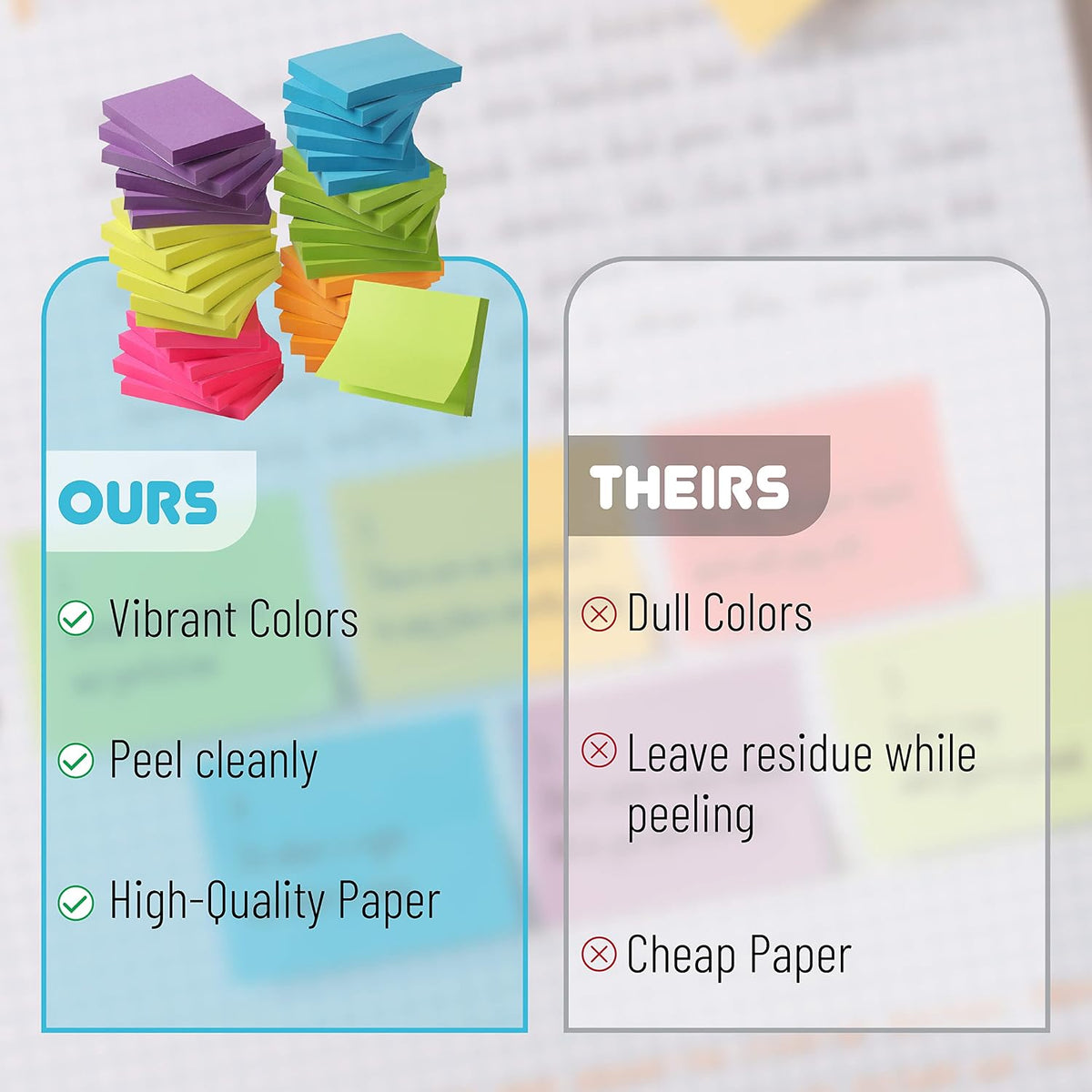 Mr. Pen- Small Sticky Notes, 1.5"x2", 36 Pads, 2160 Sheets, Bright Colors