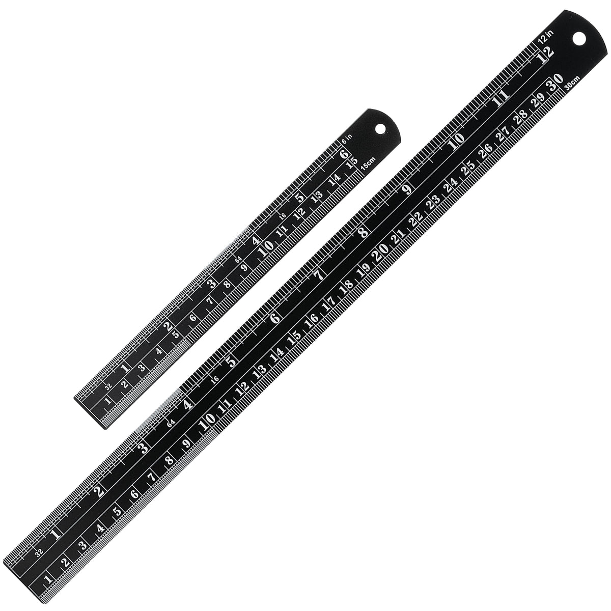 Mr. Pen- Metal Straight Edge Ruler, 2 Pack, 6" and 12", Rose Gold