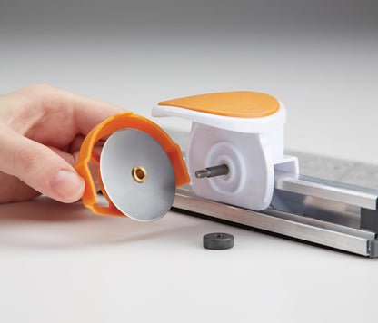Fiskars 6" x 24" 2-in-1 Rotary Cutter for Fabric & Sewing Ruler