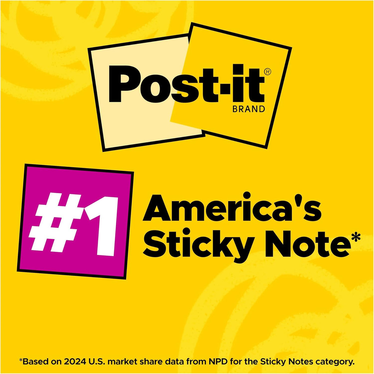 Post-it Notes, 1.38 x 1.88 in, The Iconic Canary Yellow Note, 24 Pads