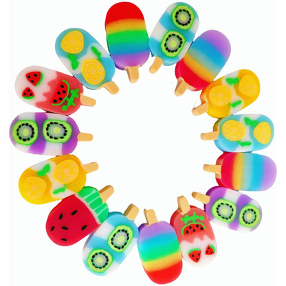 23PCS Big Fun Cute Animal Fruit Pencil Erasers for Kids Bulk