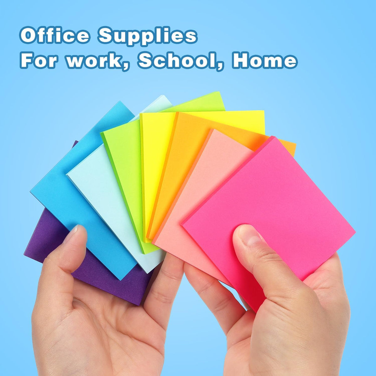 Early Buy Sticky Notes 3 in x 3 in, 8 Bright Color 8 Pads, 55 Sheets/Pad