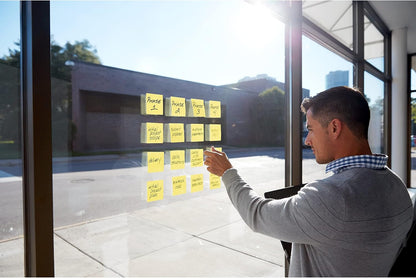 Post-it Super Sticky Notes, 3 x 3 in, Canary Yellow, 24 Pads, 90 Sheets/Pad