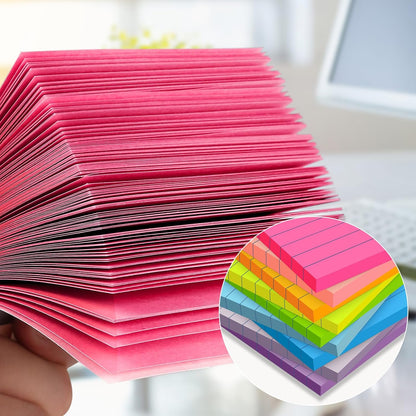 (18 Pads) Lined Sticky Notes 3 x 3 in, 9 Bright Colors Ruled Post Stickies
