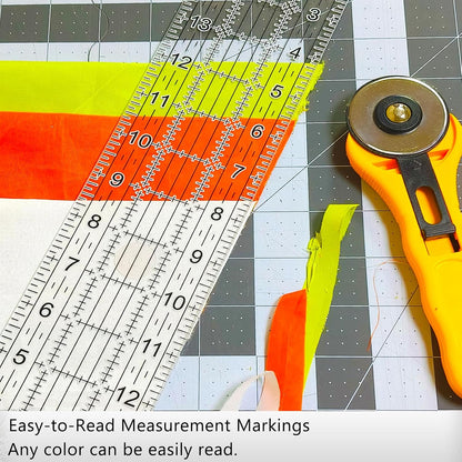 Sewing Ruler,5 Piece Quilting Rulers,3 x17 Inch,1.5 x17 Inch,3 x12 Inch,1.5 x10 Inch,1 x6 Inch,Acrylic Ruler,Cutting Ruler with Non-Slip Rings (Black and White)