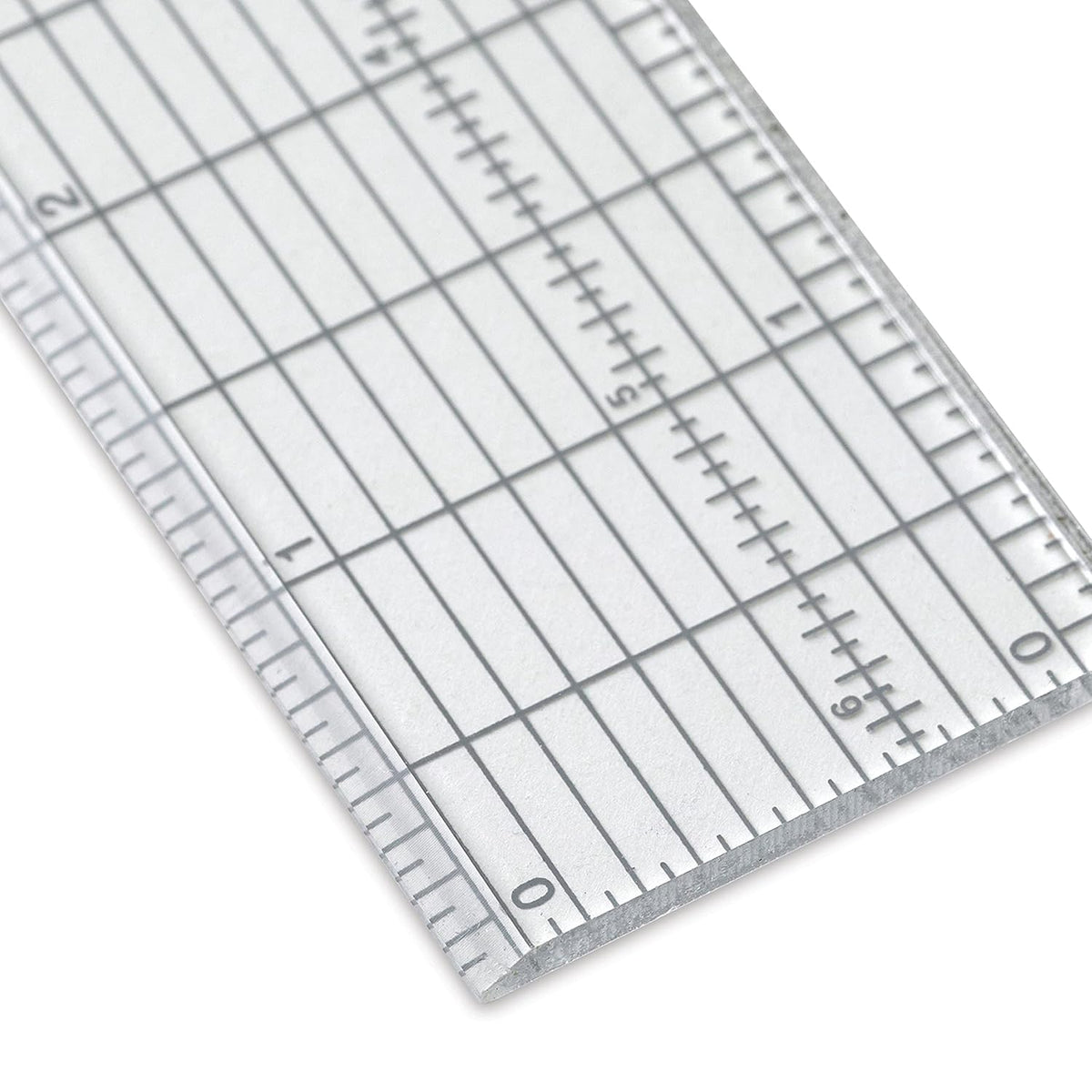 Westcott Grid Ruler with Metal Cutting Edge, 1.5 x 12, Transparent (B-1M)