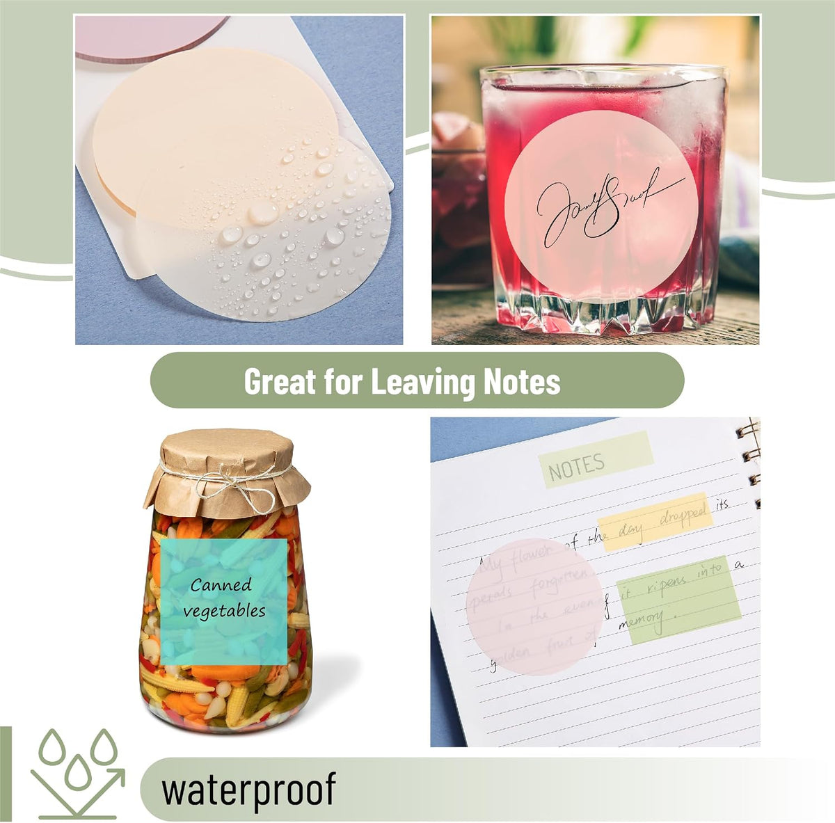 Mr. Pen- Transparent Sticky Notes Set, 1000 Sheets