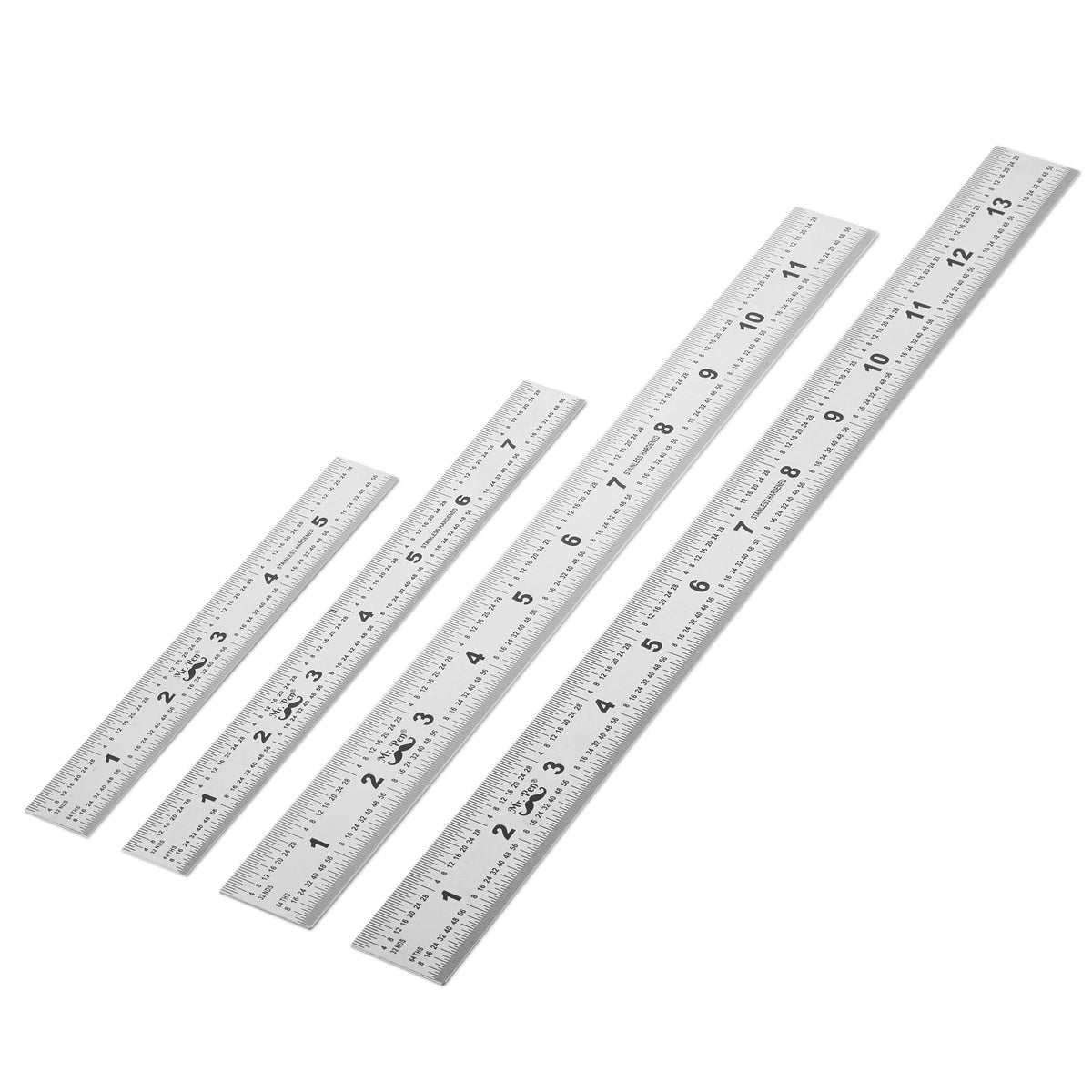 Mr. Pen- Machinist Ruler, 2 Pack, 150mm, Stainless Steel Imperial