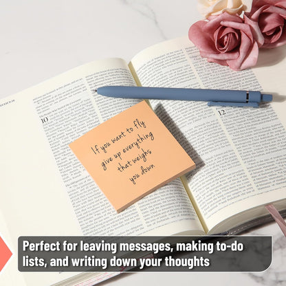 Mr. Pen- Sticky Notes, 3"x3", 12 Pads, 600 Sheets, Sunlit Sands