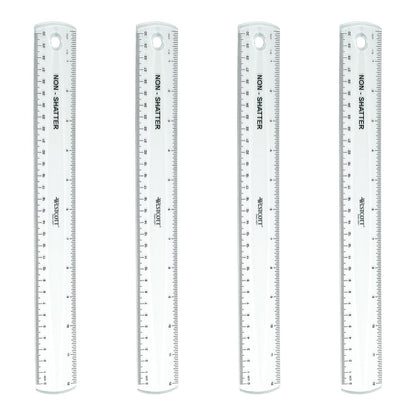 Westcott 16024 Jeweltone Plastic Ruler, 12-Inch, Purple
